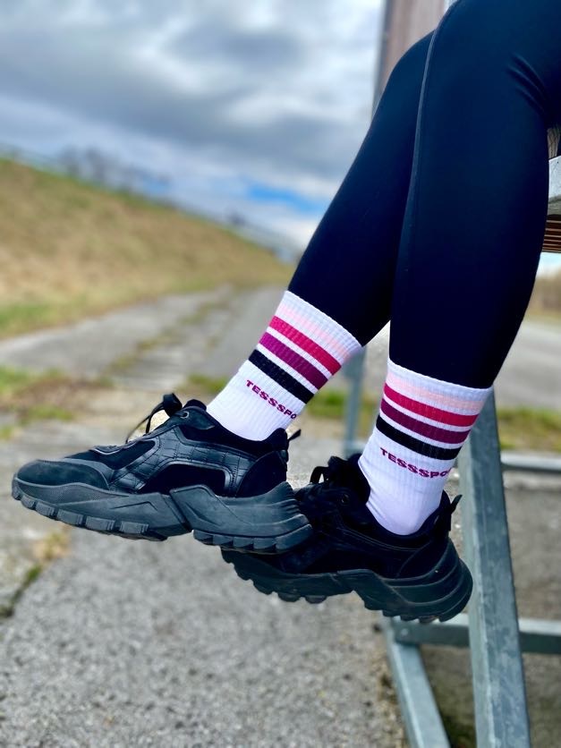 Športové ponožky TessSport Stripe pink