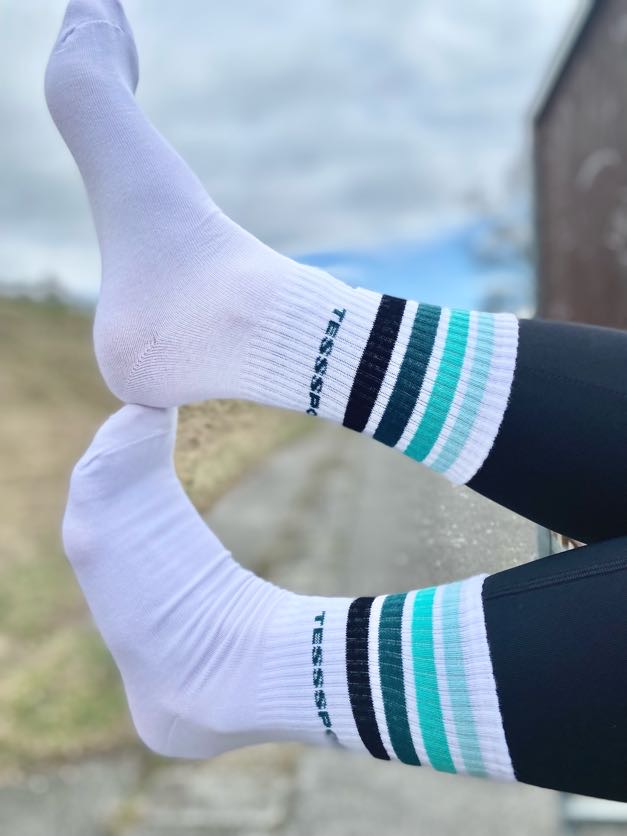 Športové ponožky TessSport Stripe green
